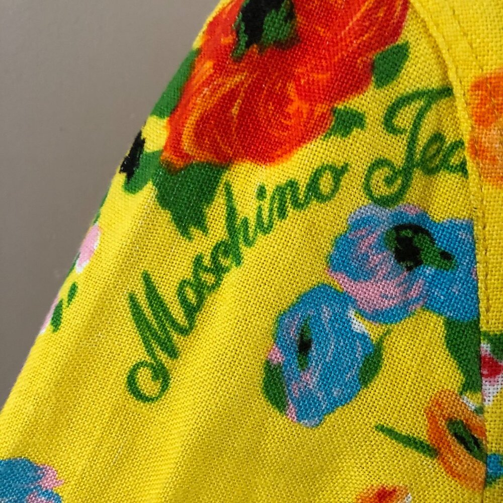 Moschino vintage 1990s colorful yellow floral rose print jacket - Picture 8 of 11